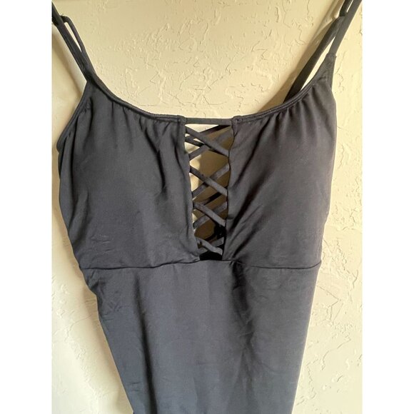 New! La Blanca Black One Piece Swimsuit Tummy Control Convertible Straps Lined C - Picture 8 of 8